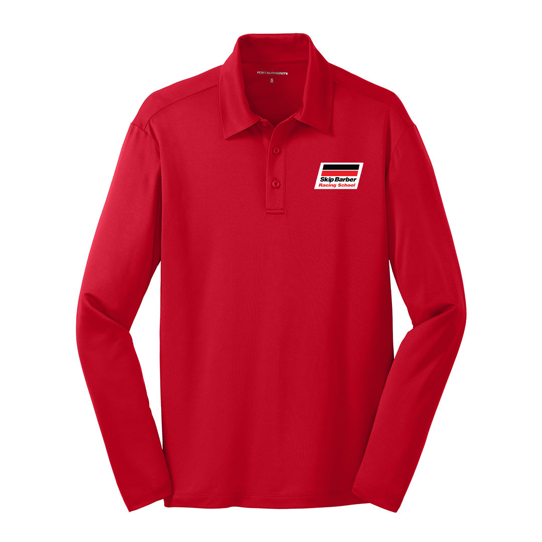 Long Sleeve Port Authority Polo - Red